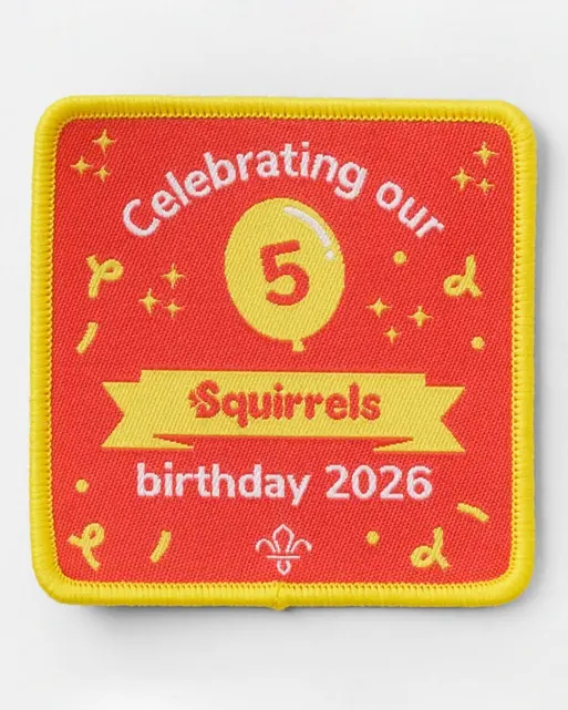 Squirrels 5th Birthday Celebration Blanket Badge