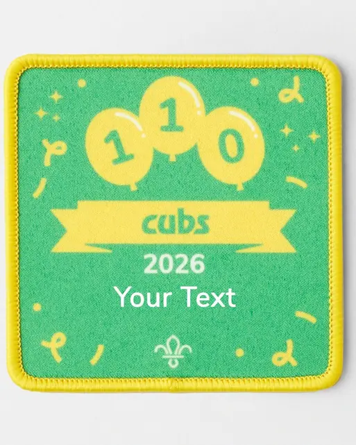 Personalised Cubs 110th Birthday Celebration Badge