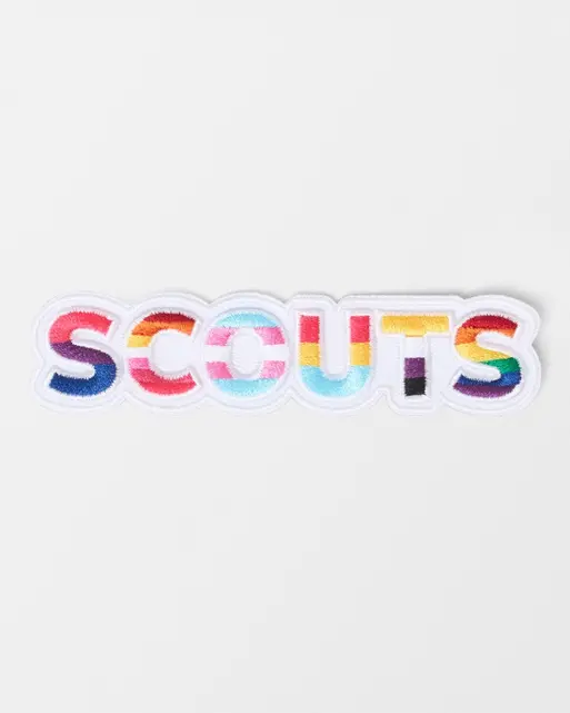 Scout Pride Flags Text Blanket Badge