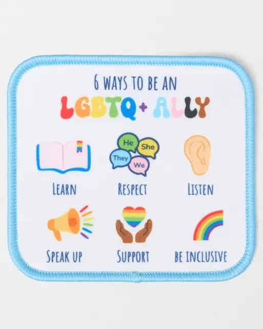 Pride 6 Ways to be an Ally Blanket Badge