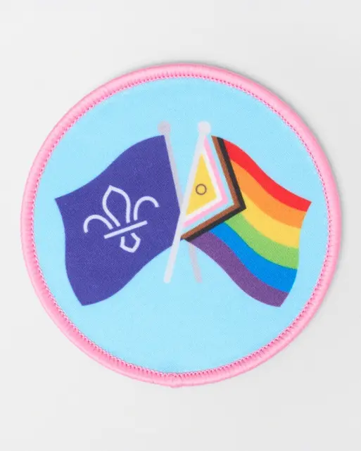 Scout Pride Dual Flag Blanket Badge