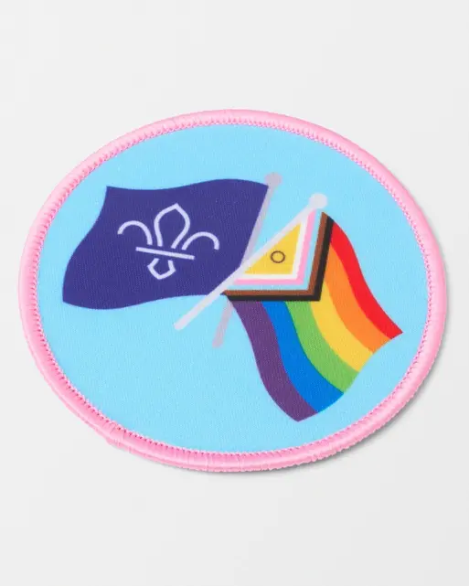 Scout Pride Dual Flag Blanket Badge