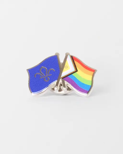 Scout Pride Dual Flag Pin Badge