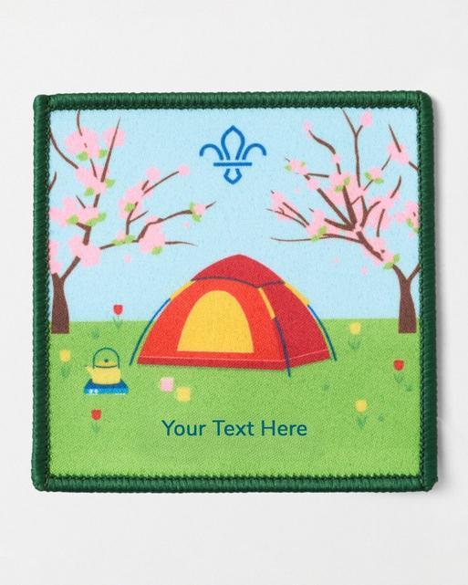 Personalised Spring Camp Blanket Badge