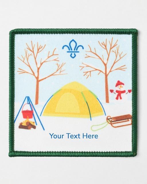 Personalised Winter Camp Blanket Badge