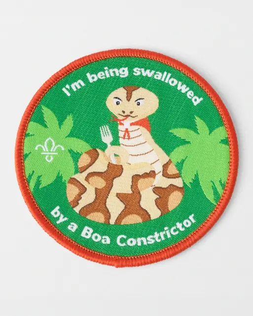 I'm Being Swallowed by a Boa Constrictor Campfire Song Blanket Badge 