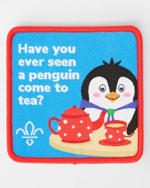 Have You Ever Seen a Penguin Come to Tea Campfire Song Blanket Badge 
