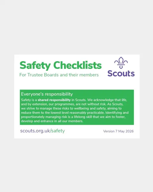 Safety Checklist for Trustee Boards and their members