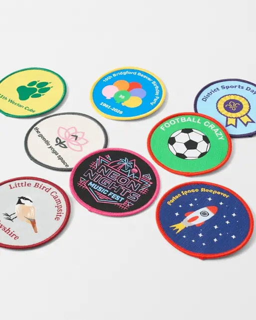 Personalised Custom Woven Badge - Circle