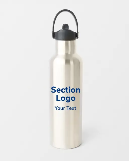 Personalised Stainless Steel Water Bottle with Straw Lid 750ml