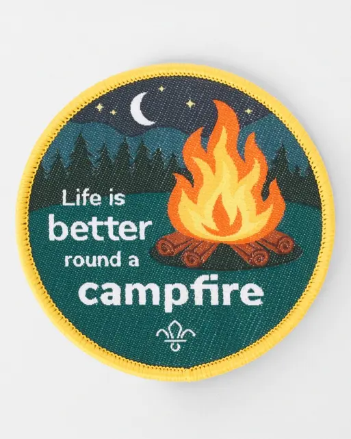 Life is Better Round a Campfire Blanket Badge 