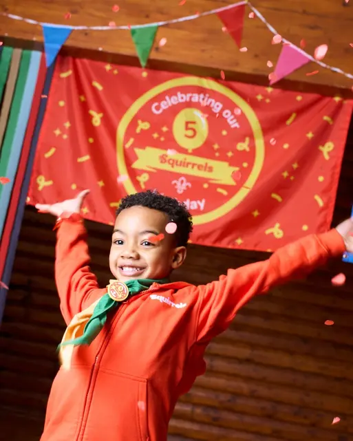 Squirrels 5th Birthday Celebration Banner