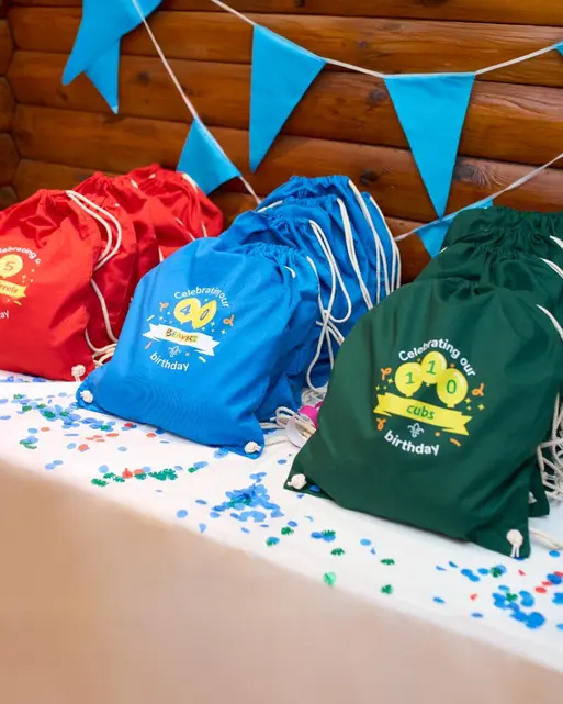 Beavers 40th Birthday Celebration Drawstring Bag