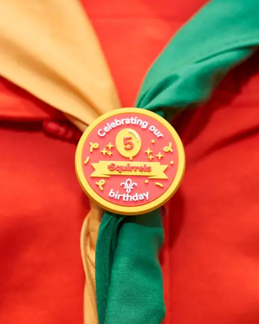 Squirrels 5th Birthday Celebration Woggle