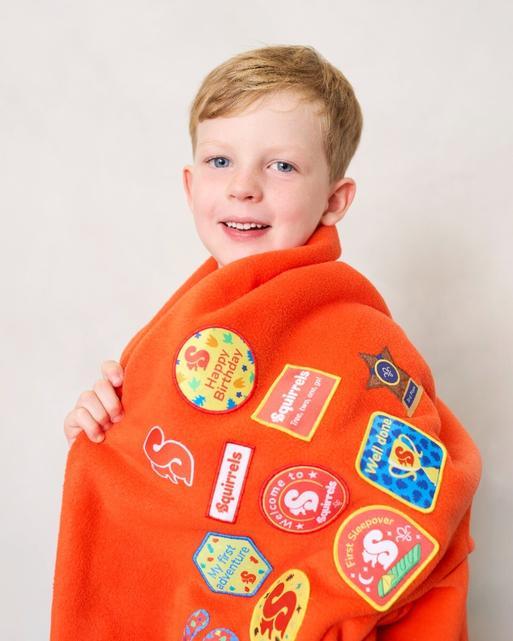 Squirrels My first adventure Blanket Badge