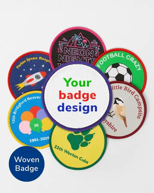 Personalised Custom Woven Badge - Circle