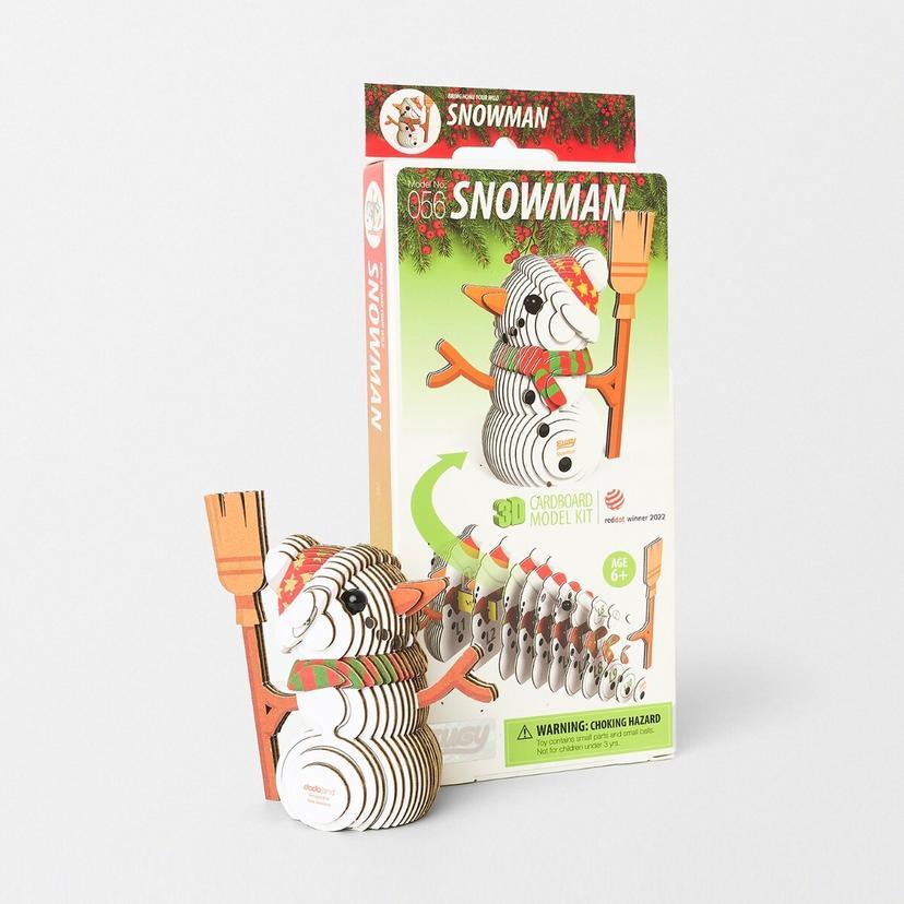 Eugy Snowman 3D Cardboard Model Kit Christmas Gift Ideas