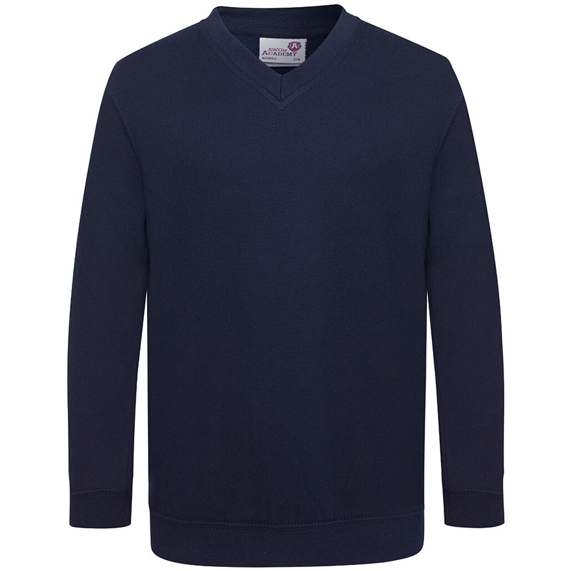 Navy Blue School Sweatshirt VNeck School Uniform School Shop