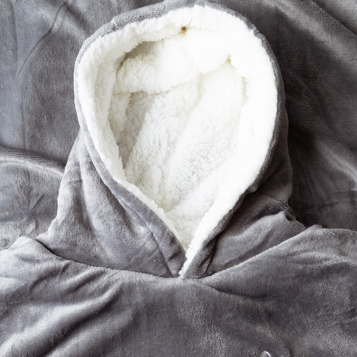 Oversized Reversible Sherpa Blanket Hoodie Outlet