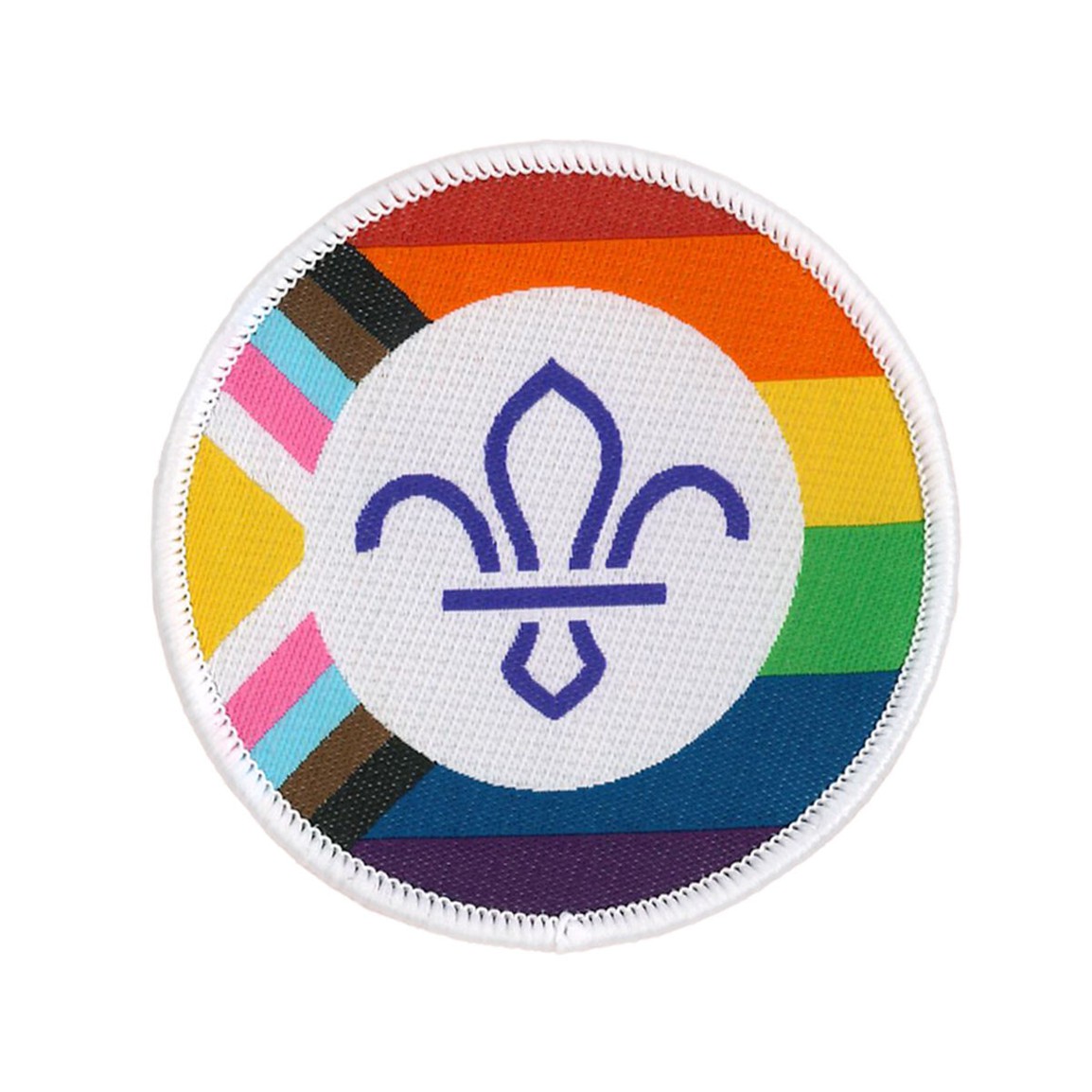 Scout Pride Progressive Flag Woven Badge Scout Pride New In