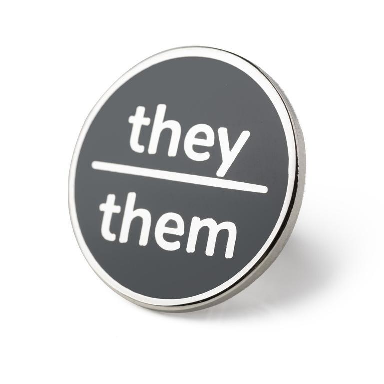 They / Them Pronoun Pin Badge Volunteer Leaders