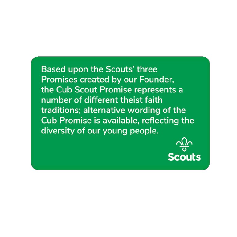 Cub Scouts Promise Card Generic Scouts Sections